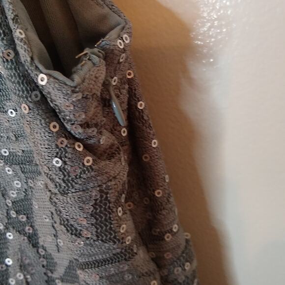 Nine West Gray Sequin Sheath Mini Dress - Picture 4 of 10